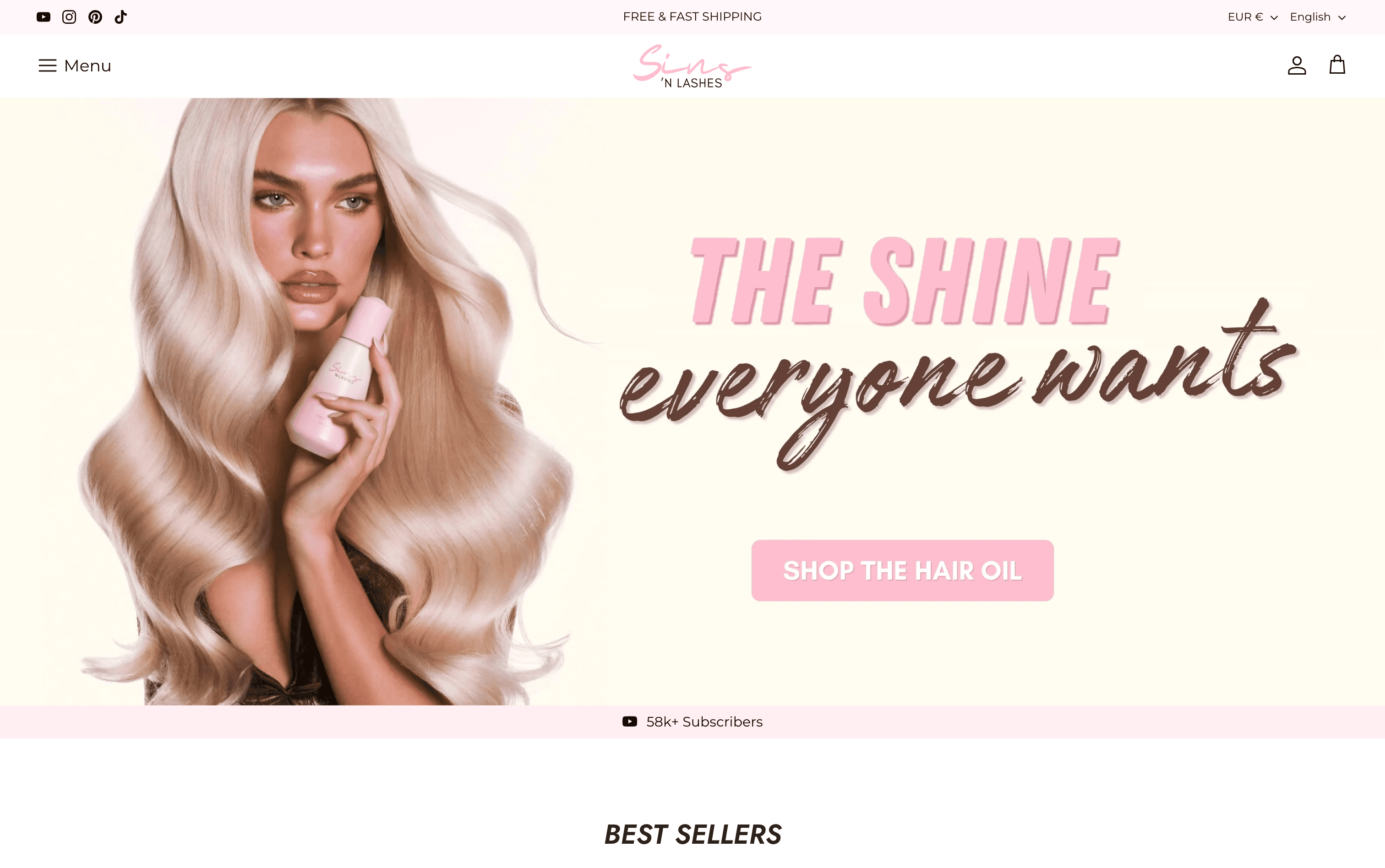 Sins 'n Lashes online beauty store
